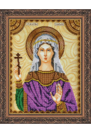 Icon Bead Embroidery Kit on Art Canvas "St. Claudia"