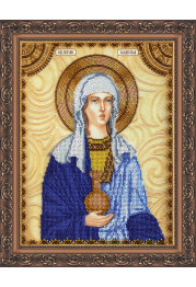 Icon Bead Embroidery Kit on Art Canvas "St. Martha"