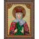 Icon Bead Embroidery Kit on Art Canvas "St. Juliana"