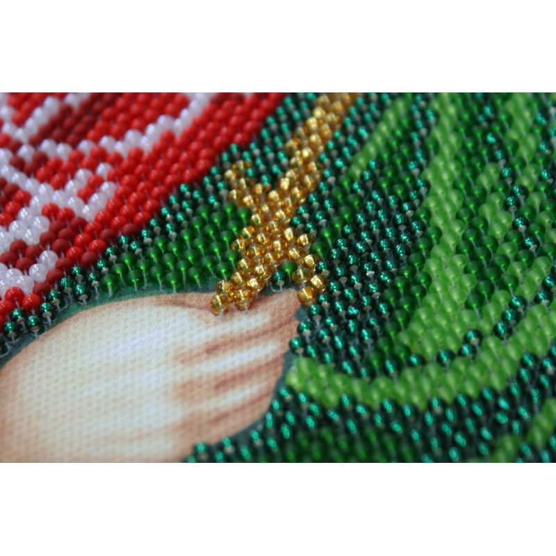 Icon Bead Embroidery Kit on Art Canvas "St. Juliana"