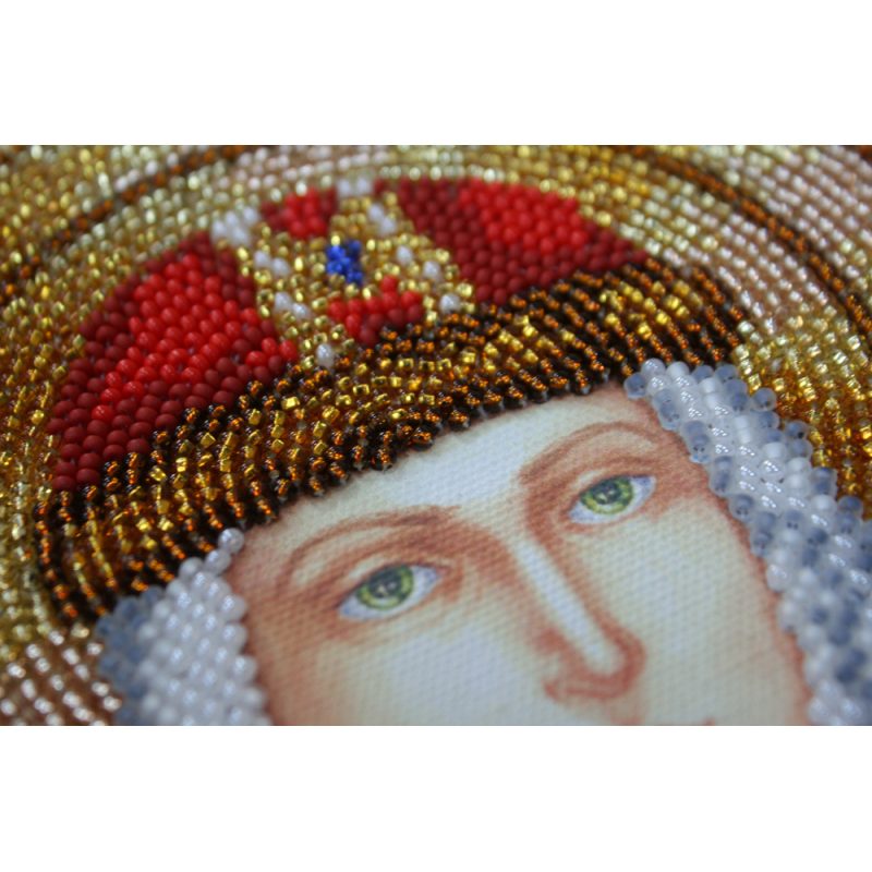 Icon Bead Embroidery Kit on Art Canvas "St. Juliana"