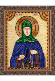 Icon Bead Embroidery Kit on Art Canvas "St. Eudocia"