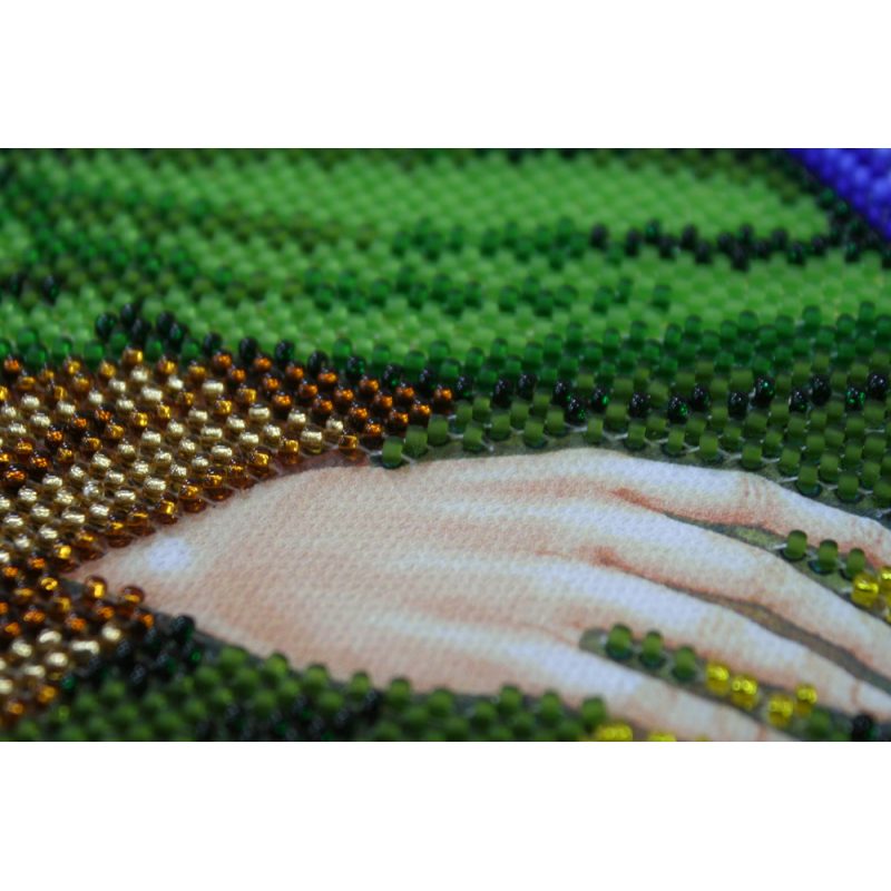 Icon Bead Embroidery Kit on Art Canvas "St. Eudocia"