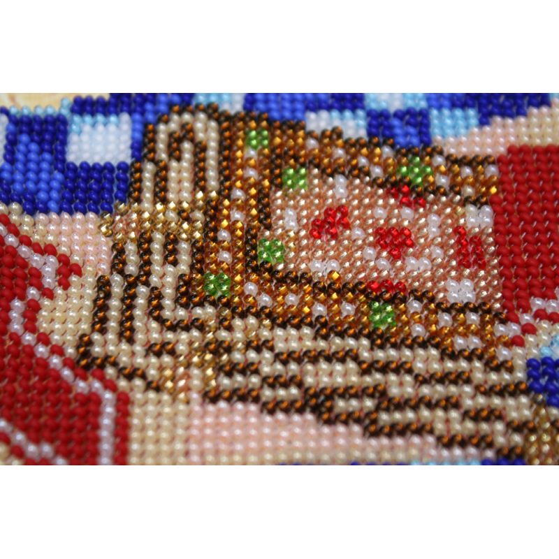 Icon Bead Embroidery Kit on Art Canvas "St. Sava (Savely)"
