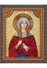 Icon Bead Embroidery Kit on Art Canvas "St. Anfisa"