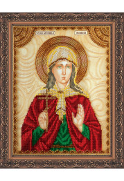 Icon Bead Embroidery Kit on Art Canvas "St. Emily"