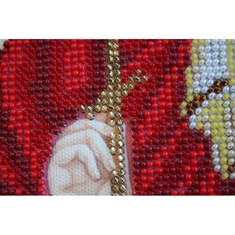 Icon Bead Embroidery Kit on Art Canvas "St. Emily"