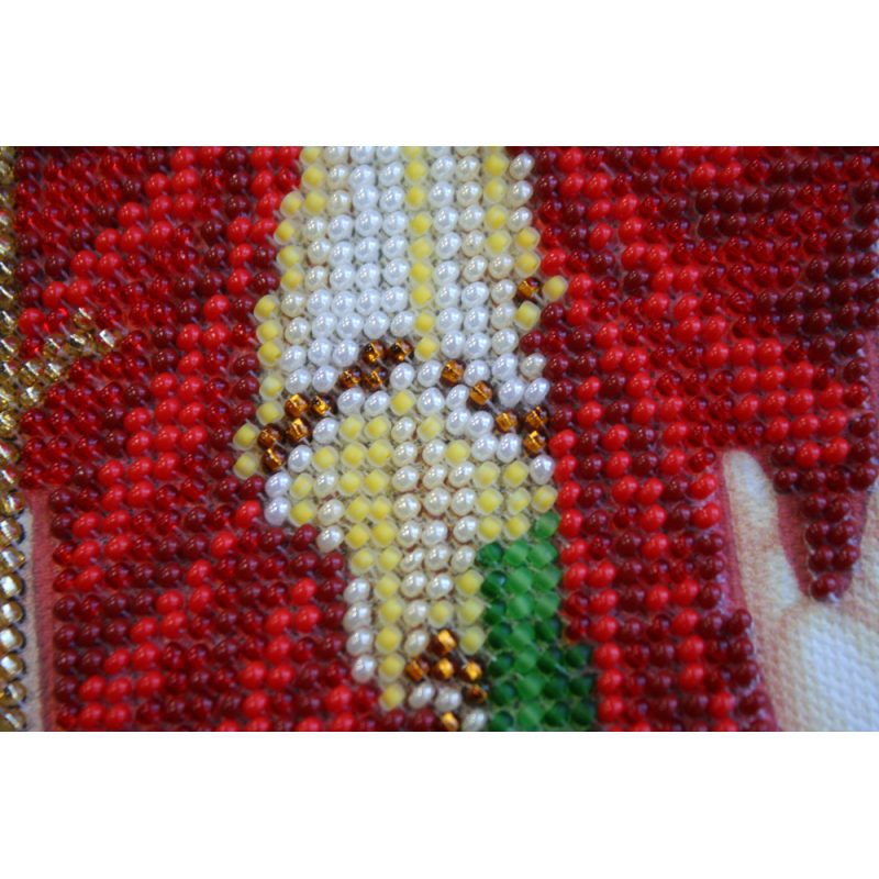 Icon Bead Embroidery Kit on Art Canvas "St. Emily"