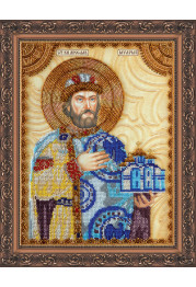 Icon Bead Embroidery Kit on Art Canvas "St. Yaroslav"