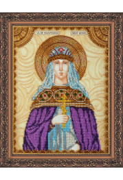Icon Bead Embroidery Kit on Art Canvas "St. Euphrosyne"