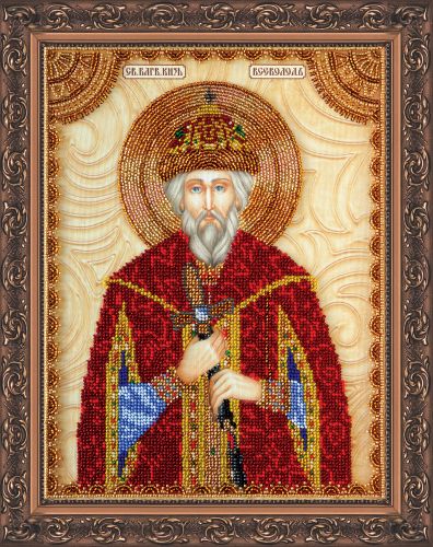 Icon Bead Embroidery Kit on Art Canvas "St. Vsevolod"
