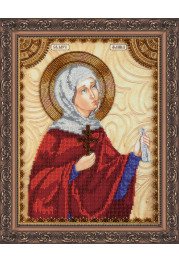 Icon Bead Embroidery Kit on Art Canvas "St. Faina"