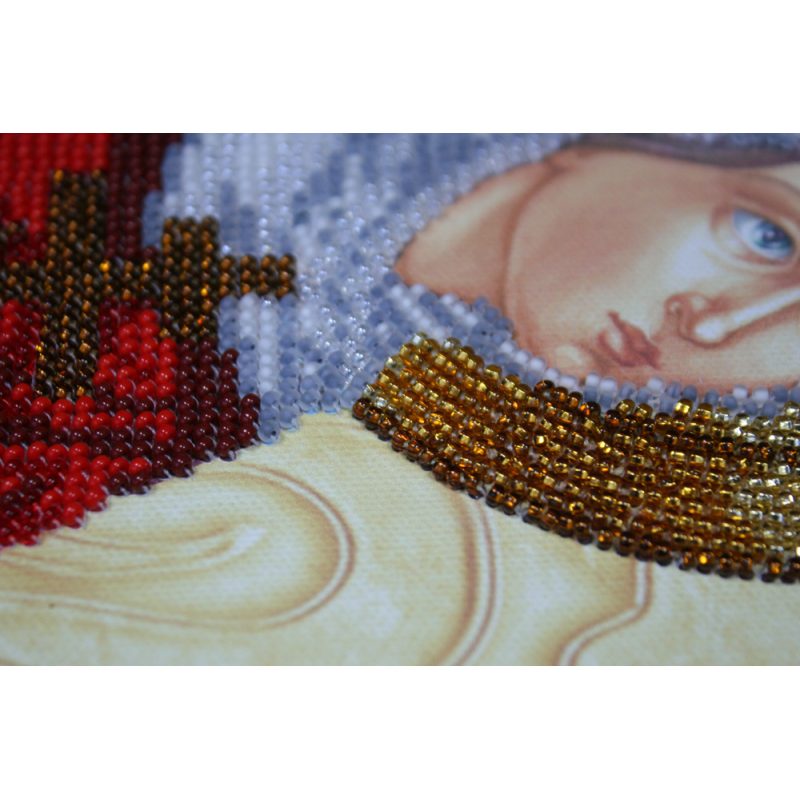 Icon Bead Embroidery Kit on Art Canvas "St. Faina"
