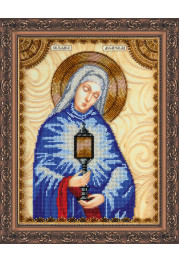 Icon Bead Embroidery Kit on Art Canvas "St.Clara"