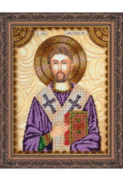 Icon Bead Embroidery Kit on Art Canvas "St.Leo"