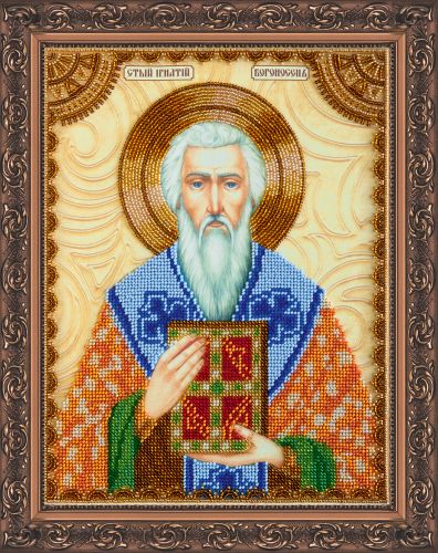 Icon Bead Embroidery Kit on Art Canvas "St.Ignatius"