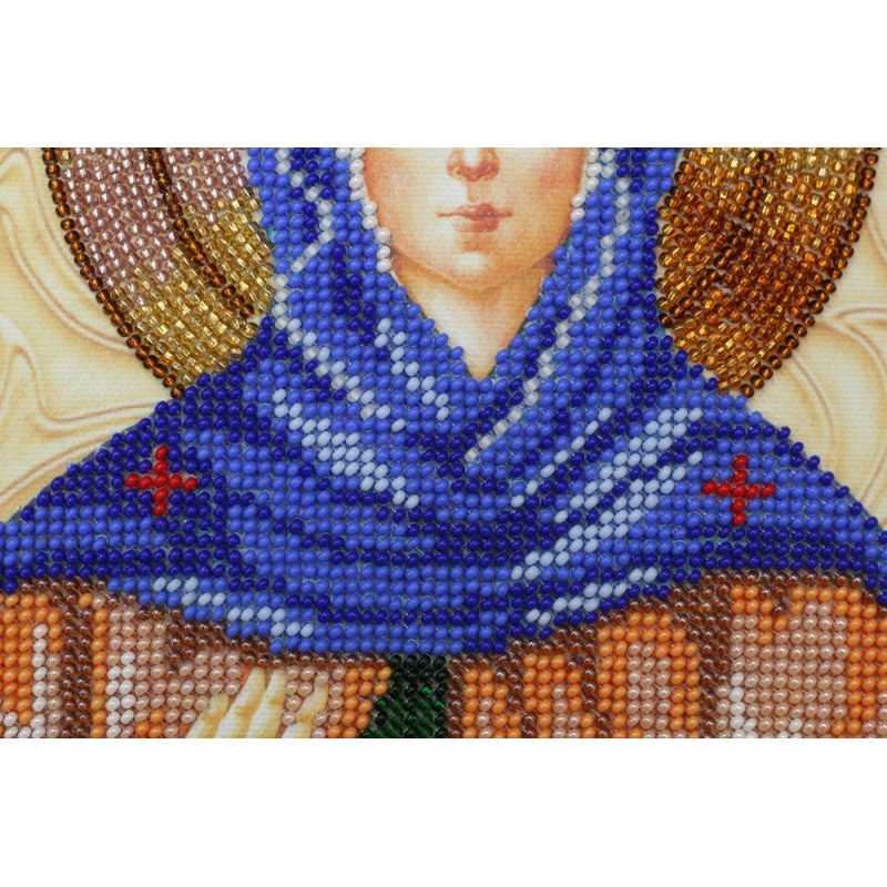 Icon Bead Embroidery Kit on Art Canvas "St. Pauline"