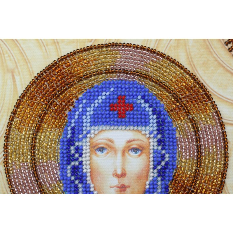 Icon Bead Embroidery Kit on Art Canvas "St. Pauline"