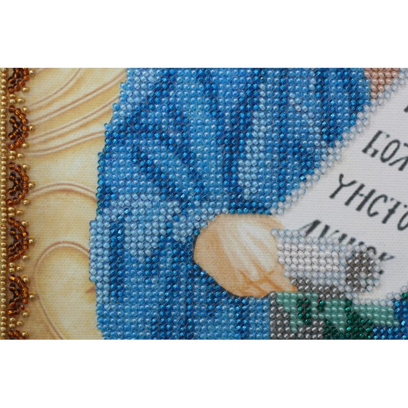 Icon Bead Embroidery Kit on Art Canvas "St. Symeon"