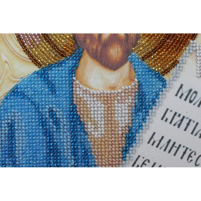 Icon Bead Embroidery Kit on Art Canvas "St. Symeon"
