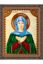 Icon Bead Embroidery Kit on Art Canvas "St. Liya"