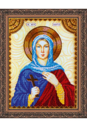 Icon Bead Embroidery Kit on Art Canvas "St. Martha"