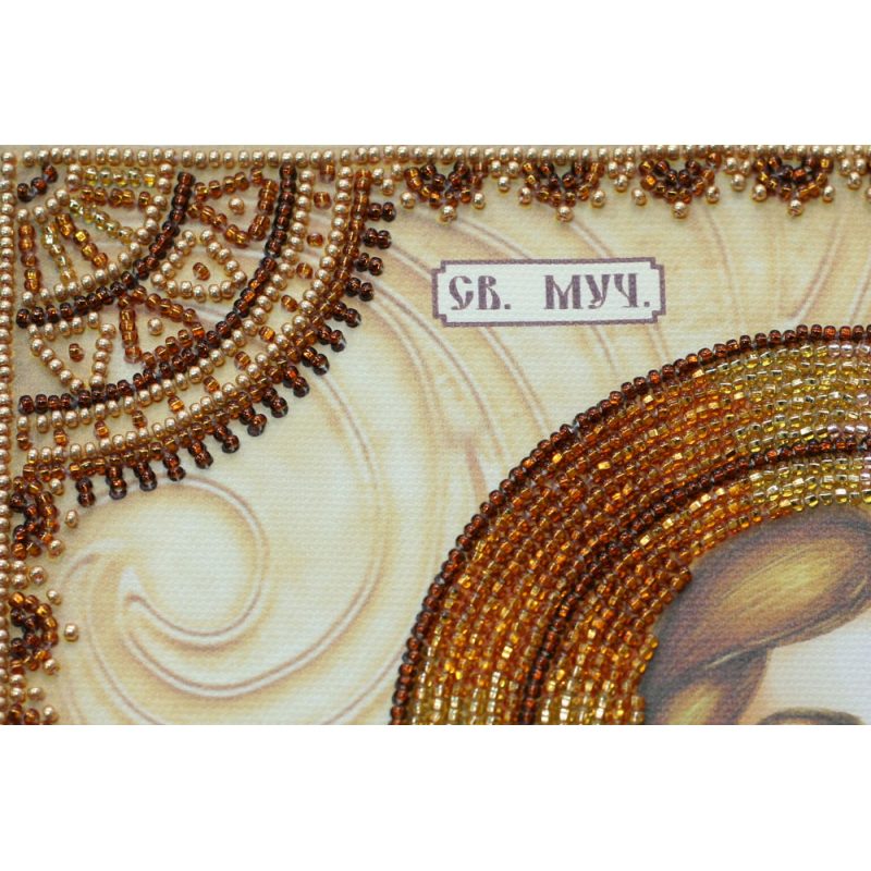Icon Bead Embroidery Kit on Art Canvas "St. Nazariy"