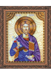 Icon Bead Embroidery Kit on Art Canvas "St. Platon"