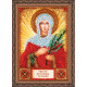 Mini Icon Bead Embroidery Kit on Art Canvas "St. Tatiana"