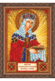 Mini Icon Bead Embroidery Kit on Art Canvas "St. Helen"