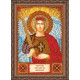Mini Icon Bead Embroidery Kit on Art Canvas "St. Michael"