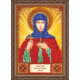 Mini Icon Bead Embroidery Kit on Art Canvas "St. Anna"