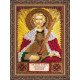 Mini Icon Bead Embroidery Kit on Art Canvas "St. Alexander"