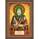 Mini Icon Bead Embroidery Kit on Art Canvas "St. Vitaly"