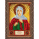 Mini Icon Bead Embroidery Kit on Art Canvas "St. Galina"