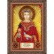 Mini Icon Bead Embroidery Kit on Art Canvas "St. Liubov"