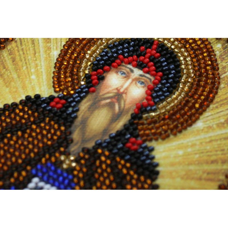 Mini Icon Bead Embroidery Kit on Art Canvas "St. Daniel"