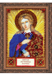 Mini Icon Bead Embroidery Kit on Art Canvas "St. Marina"