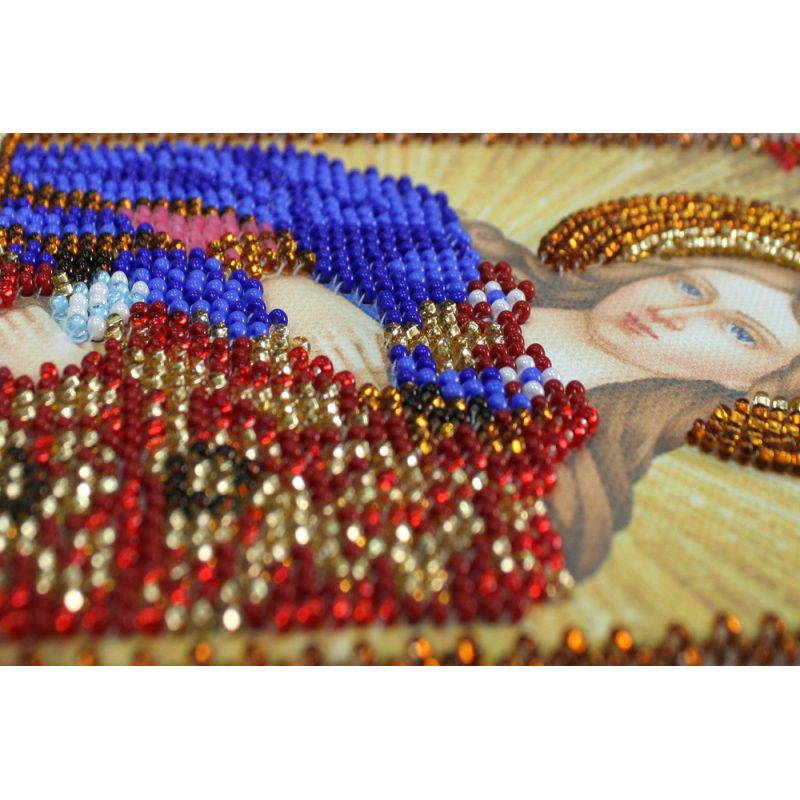 Mini Icon Bead Embroidery Kit on Art Canvas "St. Marina"