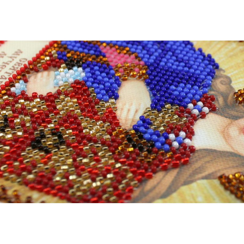 Mini Icon Bead Embroidery Kit on Art Canvas "St. Marina"