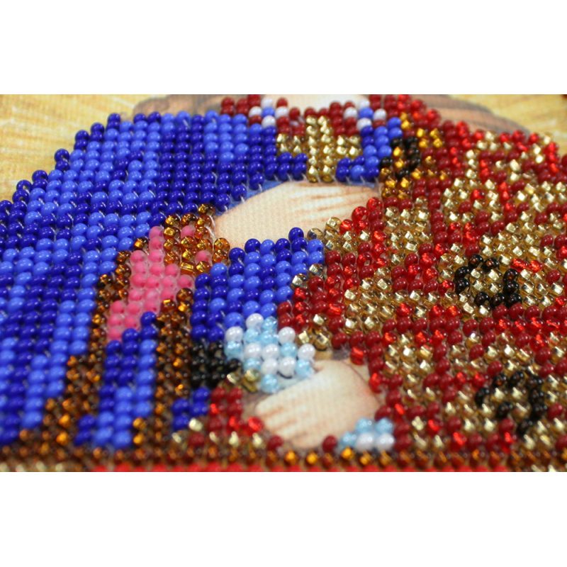 Mini Icon Bead Embroidery Kit on Art Canvas "St. Marina"