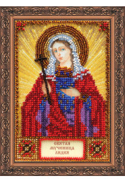 Mini Icon Bead Embroidery Kit on Art Canvas "St. Lydia"