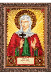 Mini Icon Bead Embroidery Kit on Art Canvas "St. Alla"