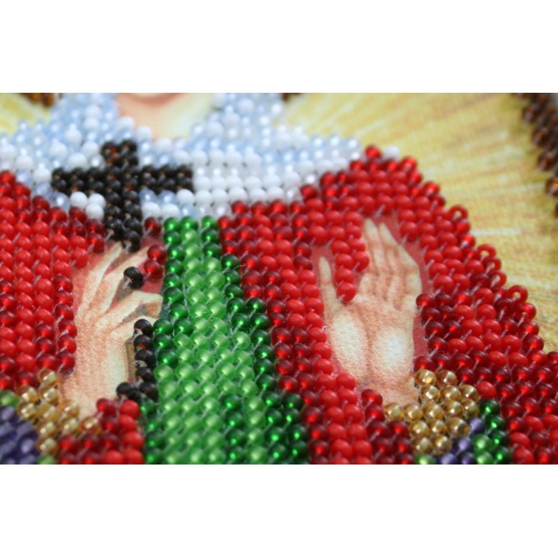 Mini Icon Bead Embroidery Kit on Art Canvas "St. Alla"