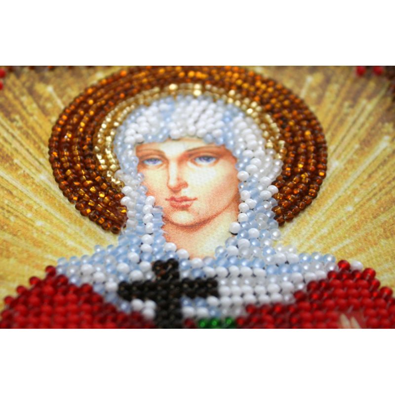Mini Icon Bead Embroidery Kit on Art Canvas "St. Alla"