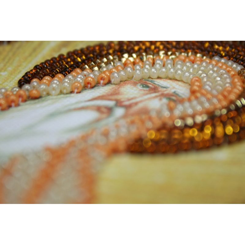 Mini Icon Bead Embroidery Kit on Art Canvas "St. Anthony"
