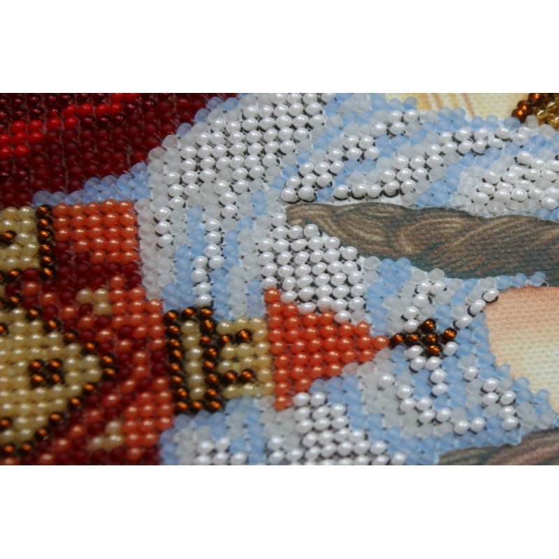 Mini Icon Bead Embroidery Kit on Art Canvas "St. Tamara"