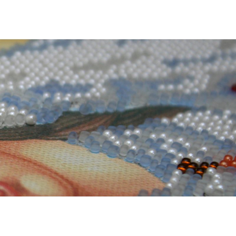 Mini Icon Bead Embroidery Kit on Art Canvas "St. Tamara"