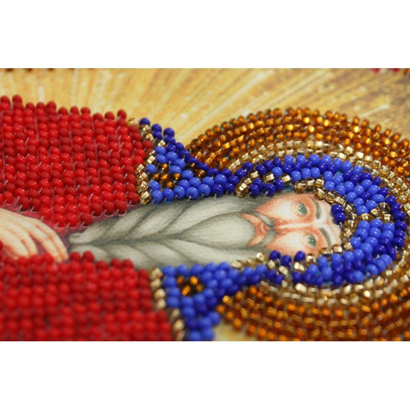 Mini Icon Bead Embroidery Kit on Art Canvas "St. Gennady"