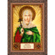 Mini Icon Bead Embroidery Kit on Art Canvas "St. Antonina"